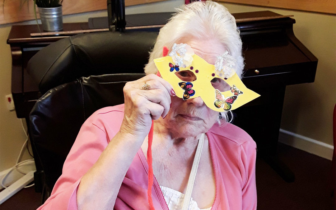 Hengist Field Care Home host a masquerade afternoon tea party
