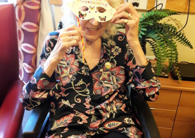 Masquerade afternoon tea party at Hengist Field Care Home 5