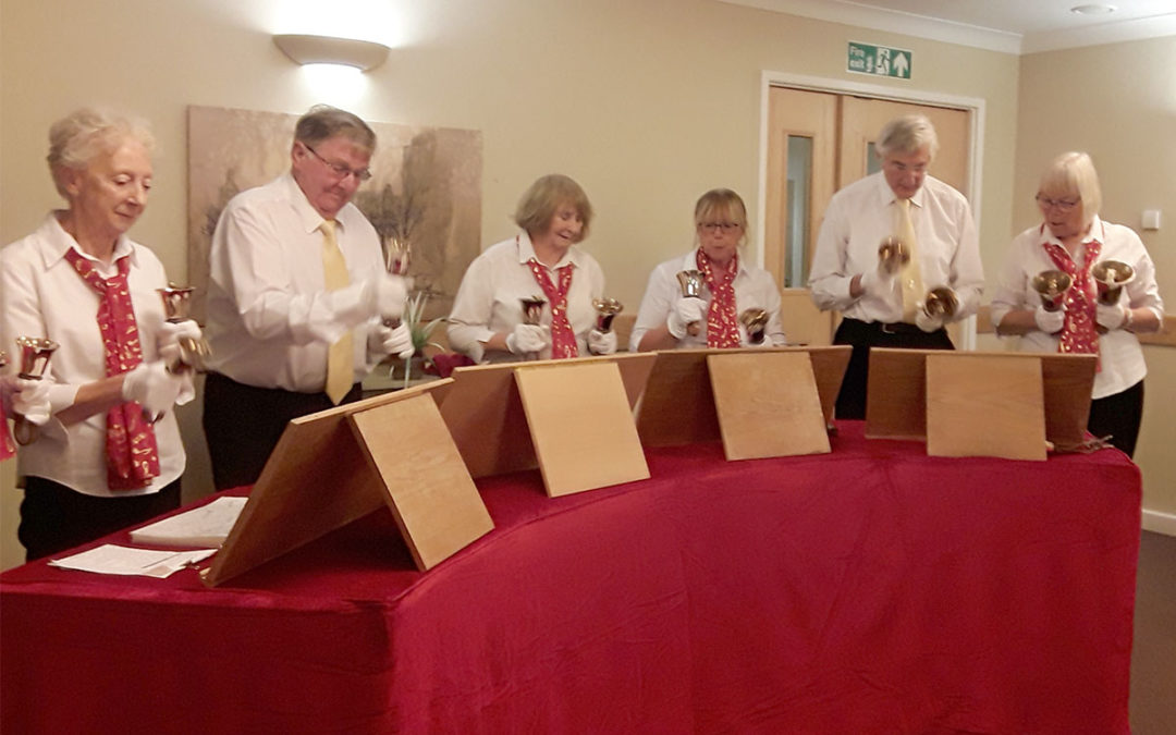 Hengist Field Care Home welcomes Upchurch Hand Bell Ringers