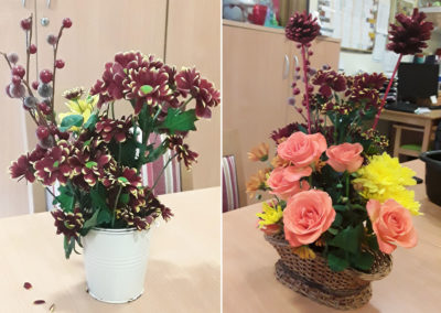 Flower arranging at Hengist Field Care Home 2