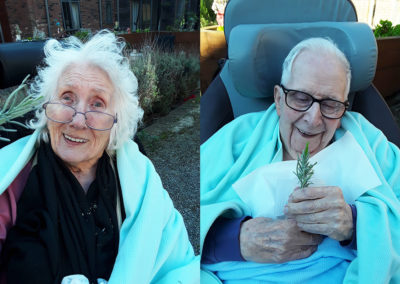 Residents in the garden at Hengist Field