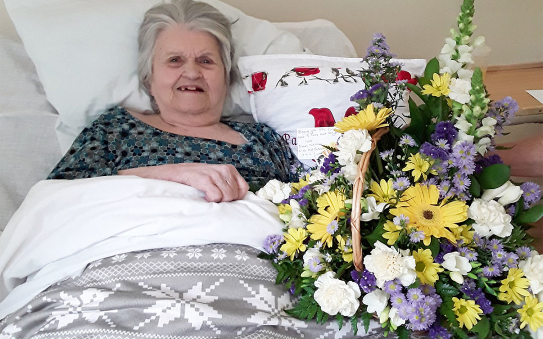 Beautiful blooms for Pat at Hengist Field Care Home