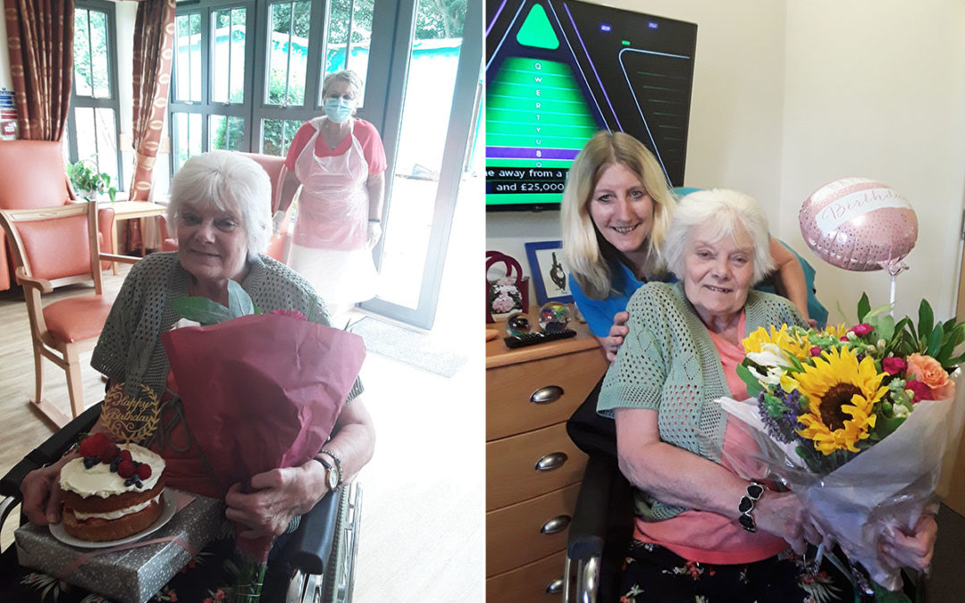 Birthday celebrations and visits at Hengist Field Care Home