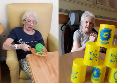 Hengist Field Care Home residents playing sports day games