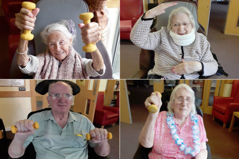 Gentle seated exercise at Hengist Field Care Home 
