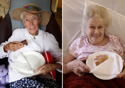 Residents enjoying crusty bread and different toppings at Hengist Field