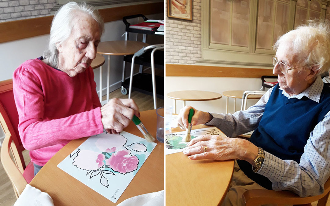 Magic picture painting at Hengist Field Care Home