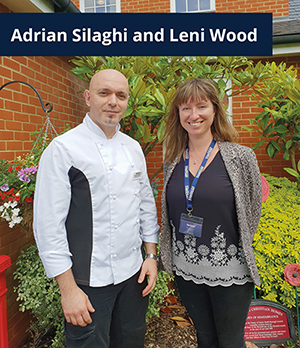 Adrian Silagi and Leni Wood at Hengist Field Care Home