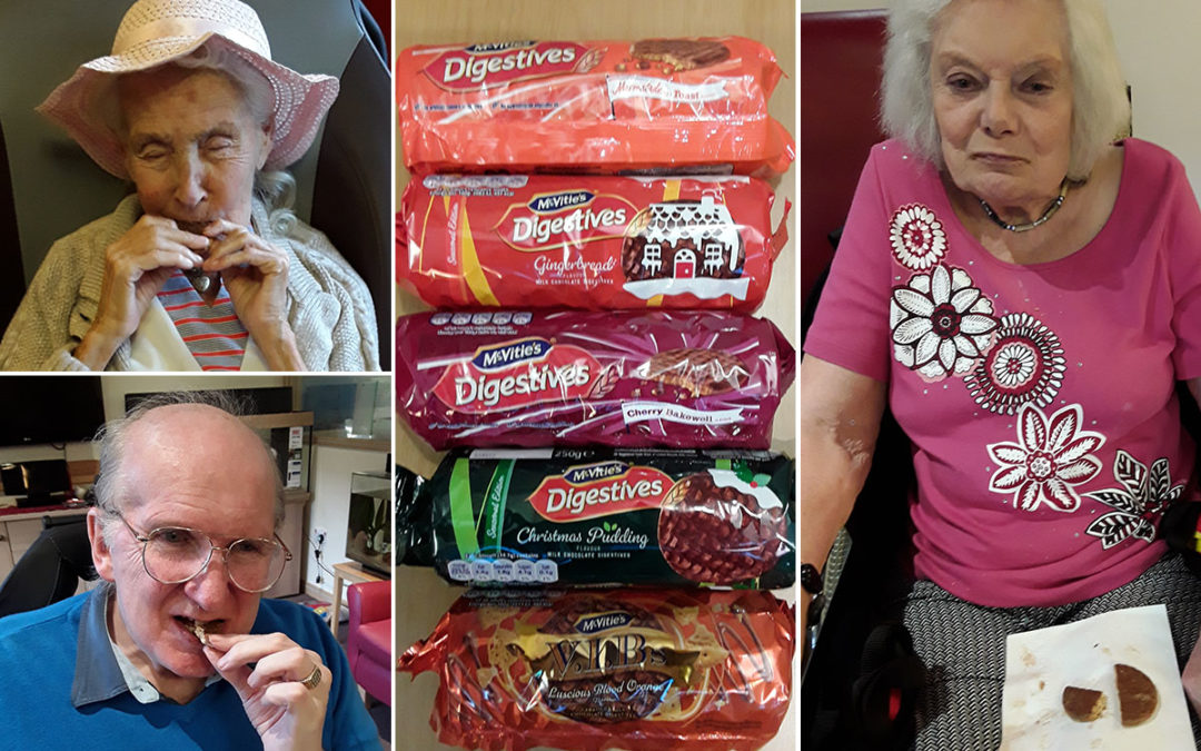 Chocolate biscuit tasting at Hengist Field Care Home