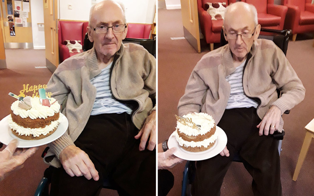 Happy birthday to Peter at Hengist Field Care Home