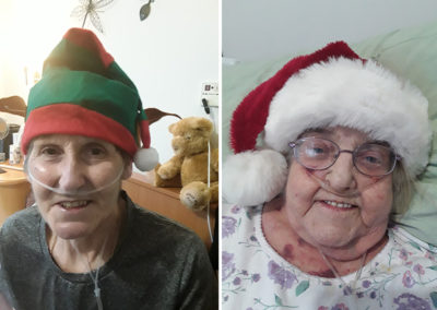 Residents in festive hats at Hengist Field Care Home