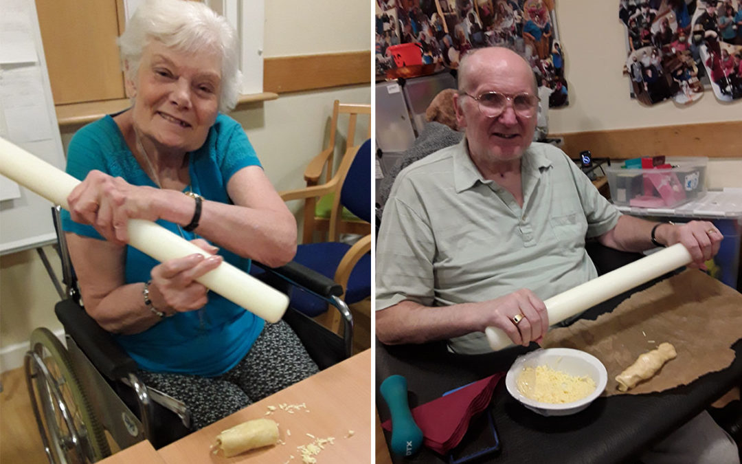 Cheese straws and chocolate chip pastries at Hengist Field Care Home