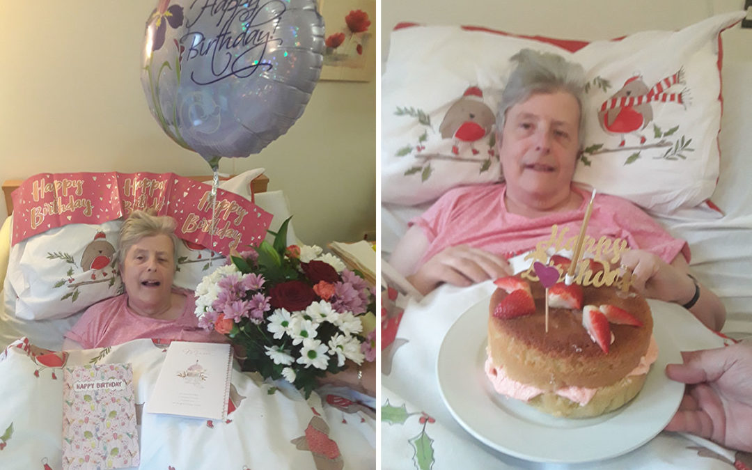 Birthday wishes to Jackie at Hengist Field Care Home