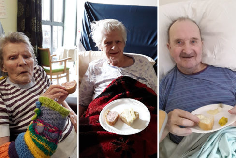 Residents enjoying a delicious picnic spread at Hengist Field Care Home