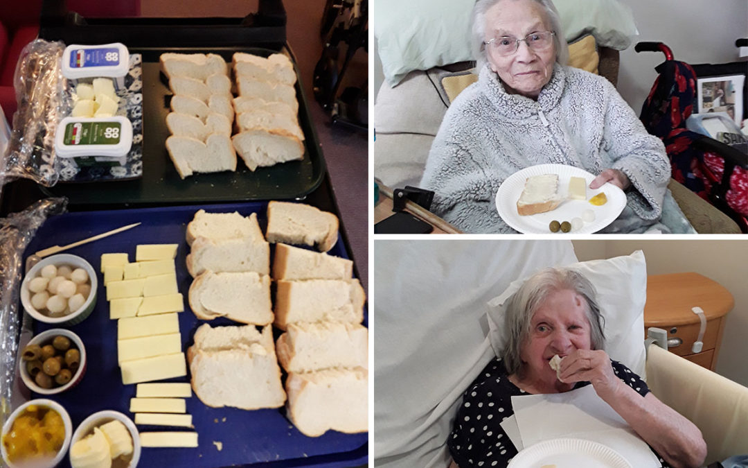 Hengist Field Care Home residents enjoy a delicious picnic spread