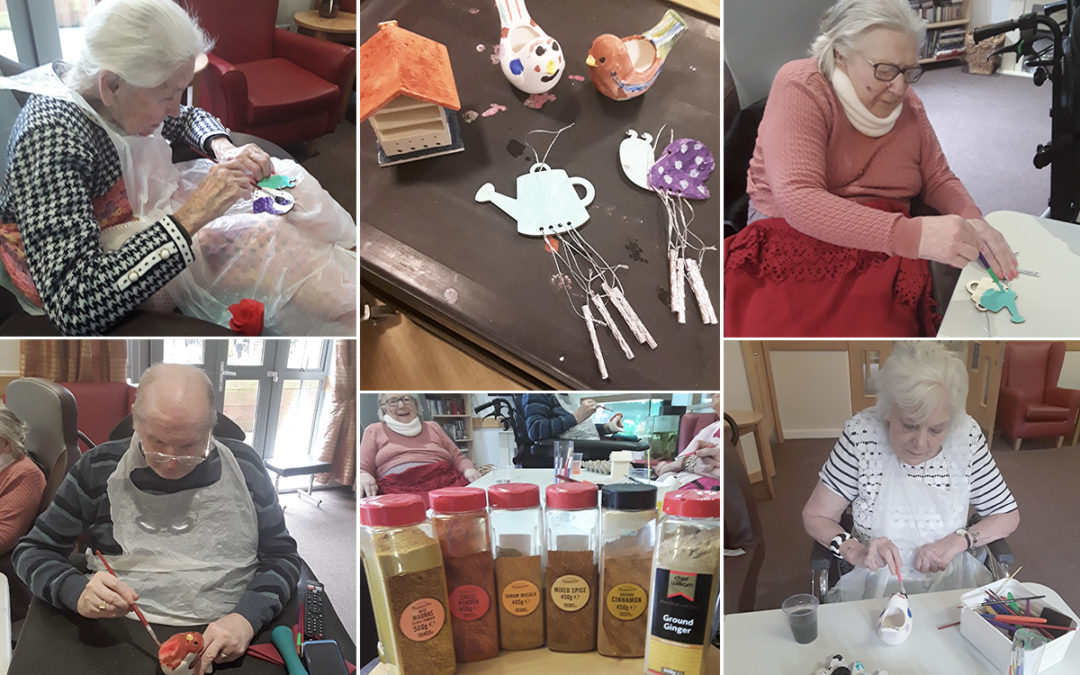Scented painting session at Hengist Field Care Home