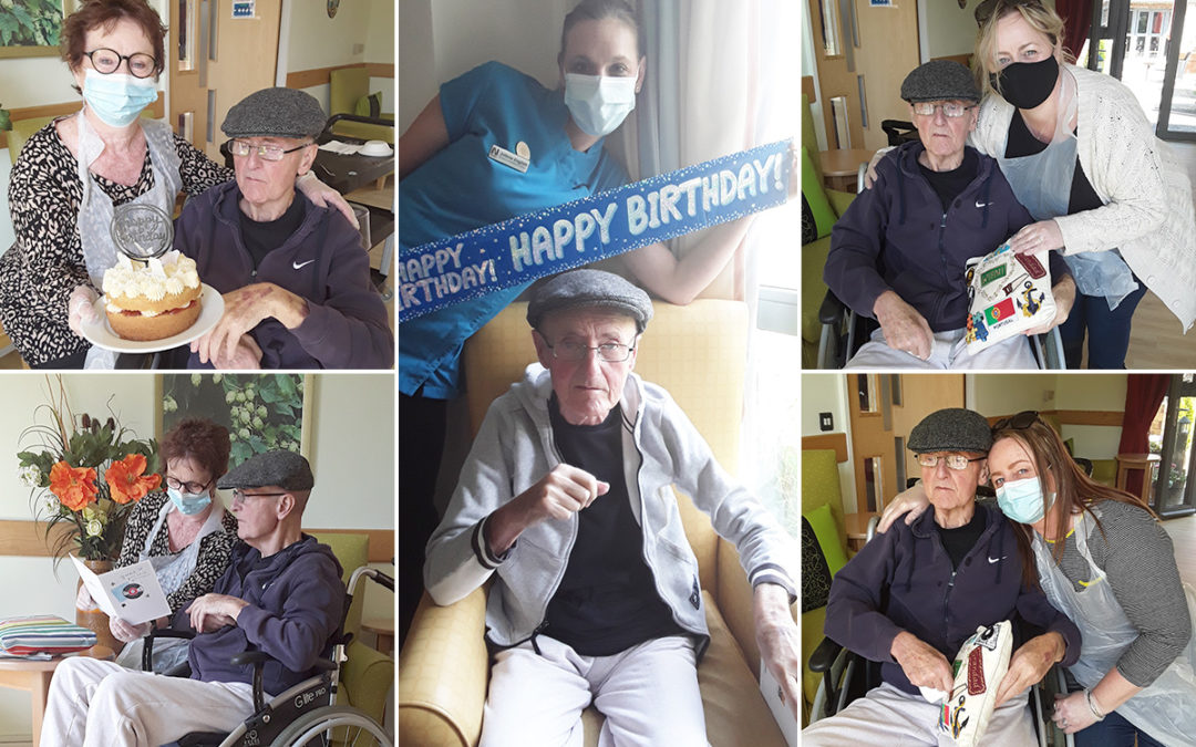 Happy birthday to Fred at Hengist Field Care Home