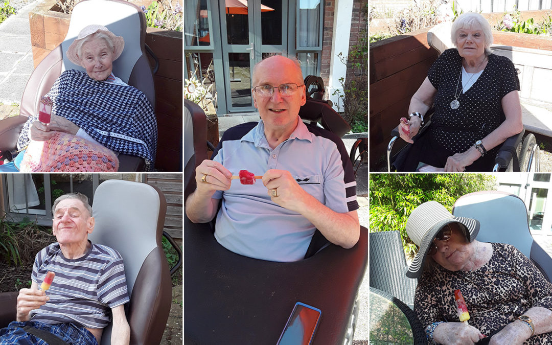 Sunshine and ice creams at Hengist Field Care Home