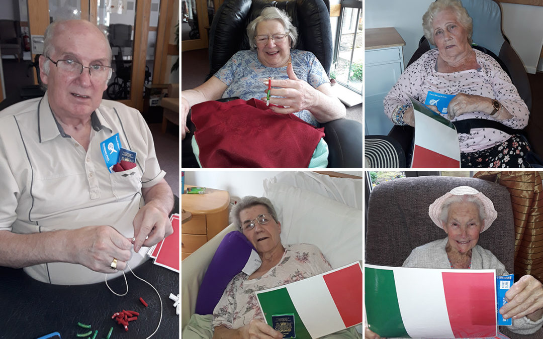 En route to Italy at Hengist Field Care Home