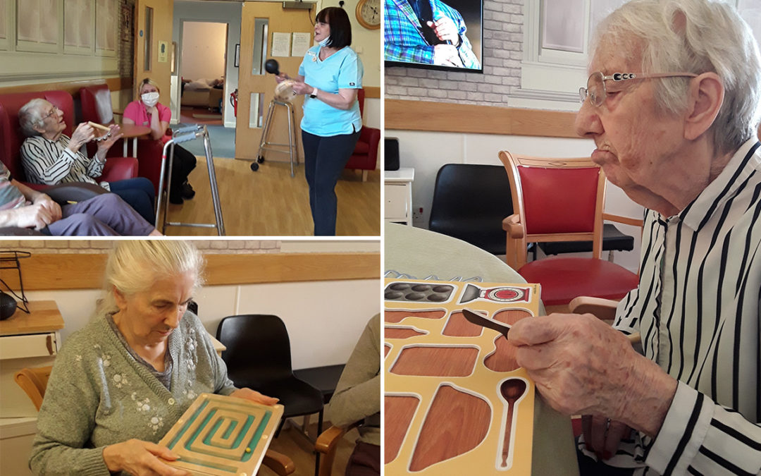 Hengist Field Care Home residents enjoy puzzle games and singing