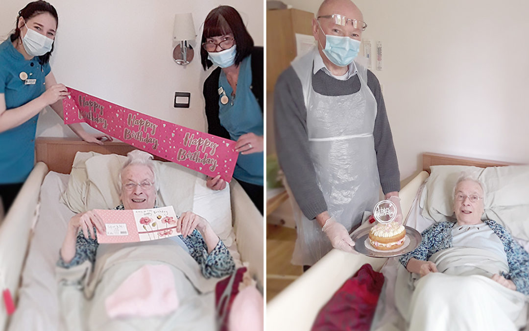 Birthday wishes for Marion at Hengist Field Care Home