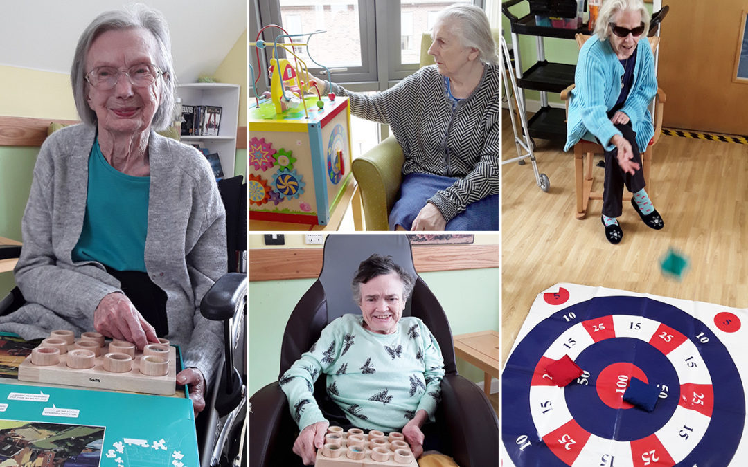 Sensory fun and target practice at Hengist Field Care Home