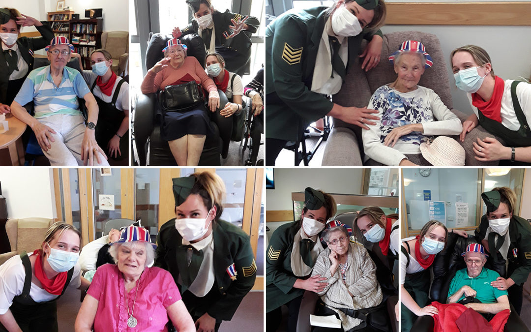 Hengist Field Care Home residents celebrate VE Day with a singalong