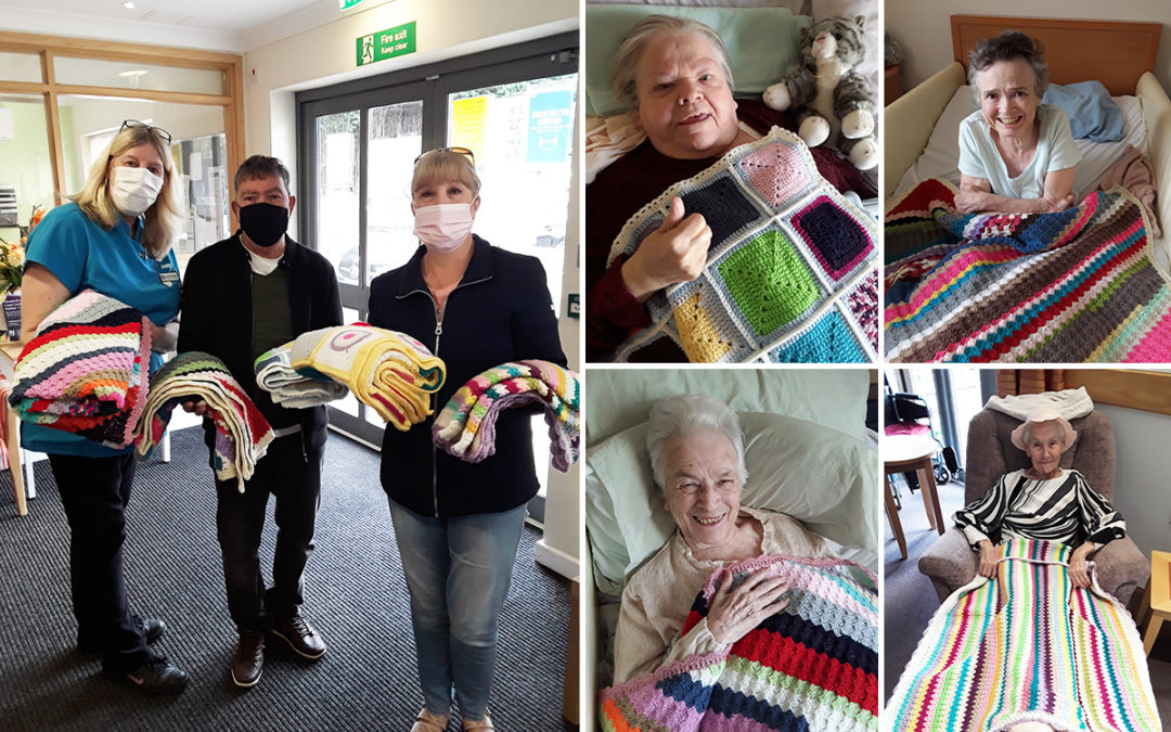 Hengist Field Care Home residents receive beautiful handmade lap blankets