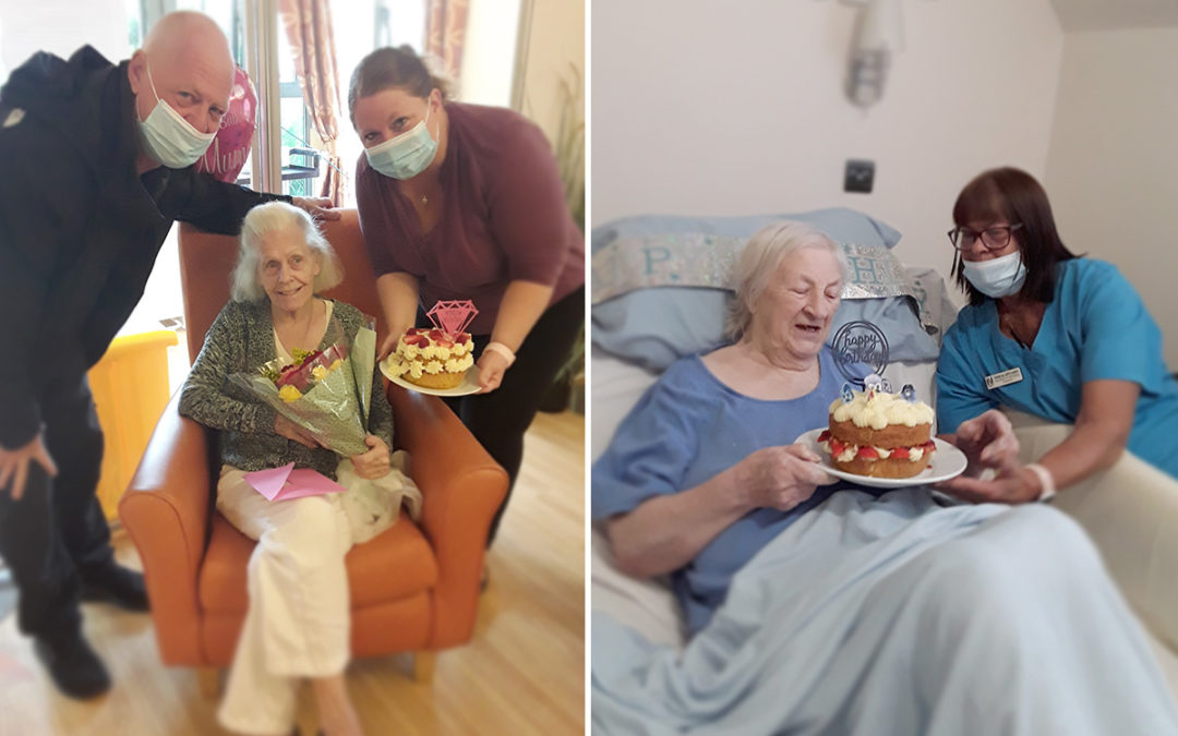 Birthday wishes for Ann and Barbara at Hengist Field Care Home