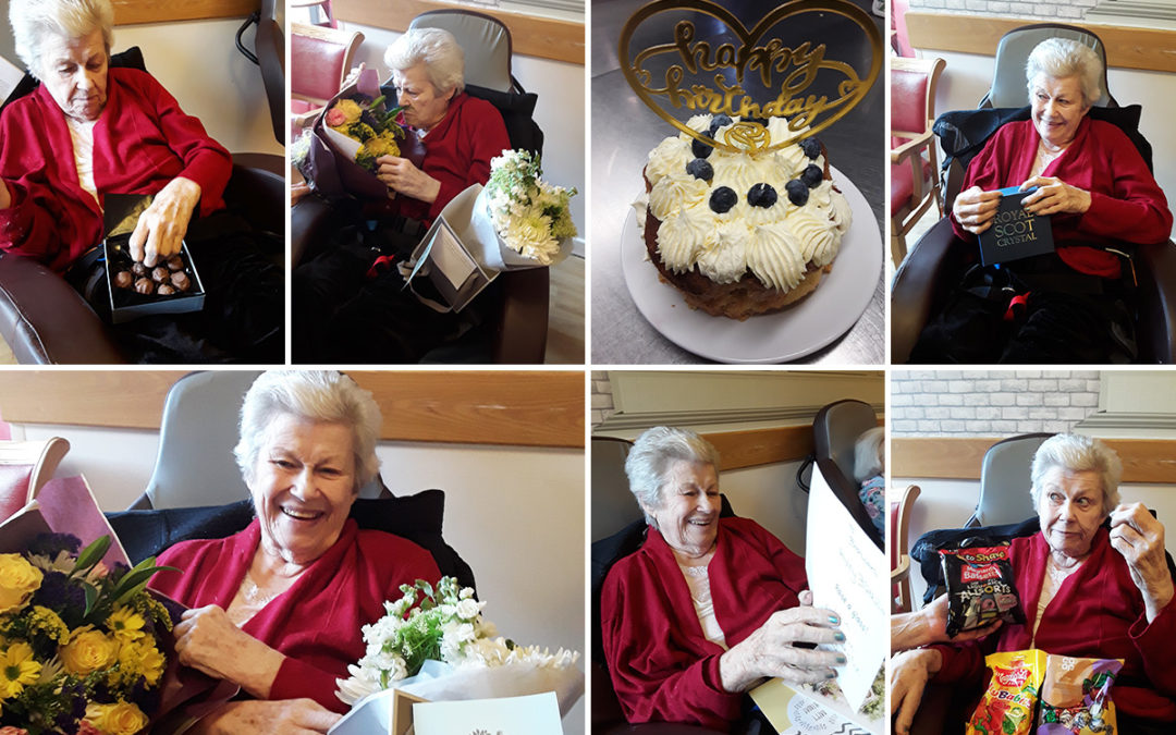 Birthday wishes for Bronwen at Hengist Field Care Home