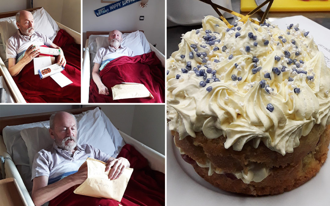 Birthday celebrations for Peter at Hengist Field Care Home