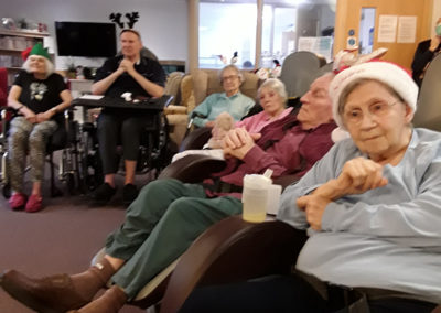 Christmas karaoke with Candy at Hengist Field Care Home 11