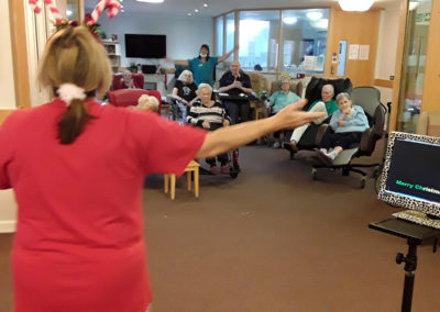 Christmas karaoke with Candy at Hengist Field Care Home 2