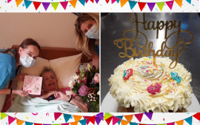 Happy birthday to Jackie at Hengist Field Care Home
