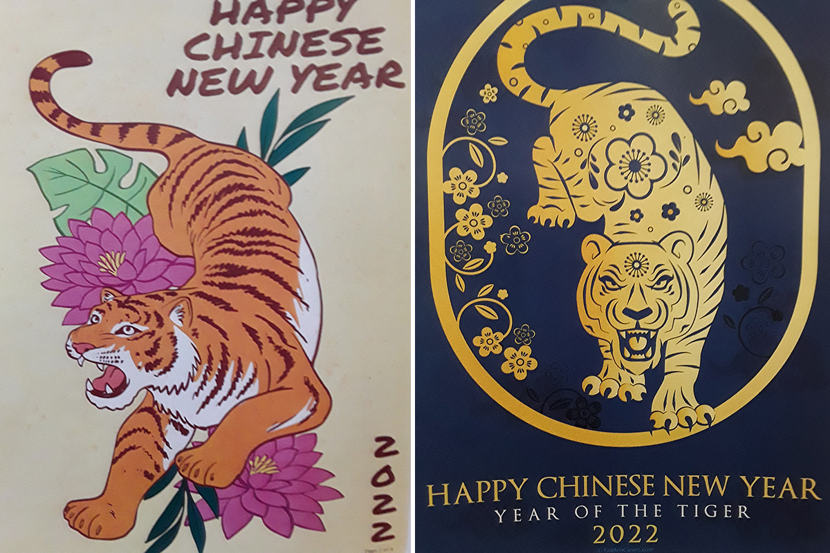 Chinese New Year posters at Hengist Field Care Home