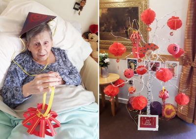 Chinese New Year crafts at Hengist Field Care Home