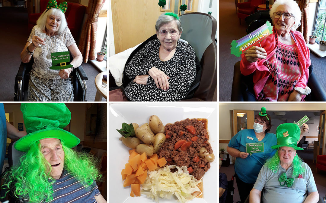Hengist Field Care Home residents celebrate St Patricks Day in style