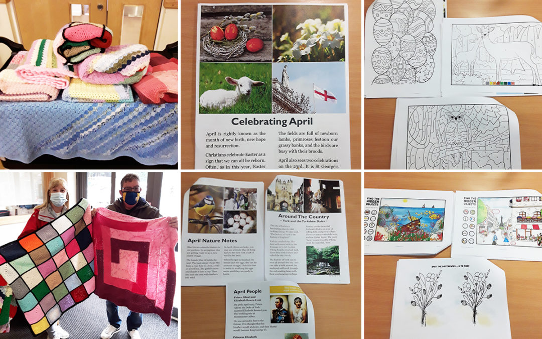 Beautiful blankets and celebrating April at Hengist Field Care Home