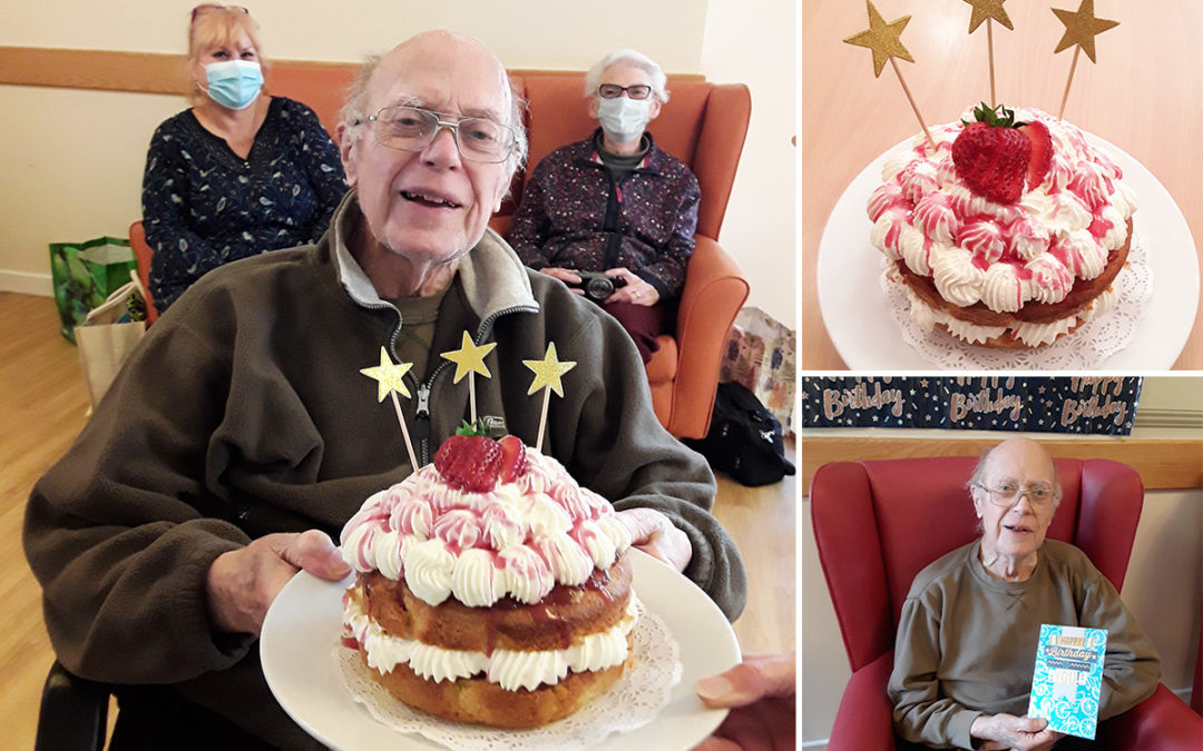 Birthday wishes to Donald at Hengist Field Care Home