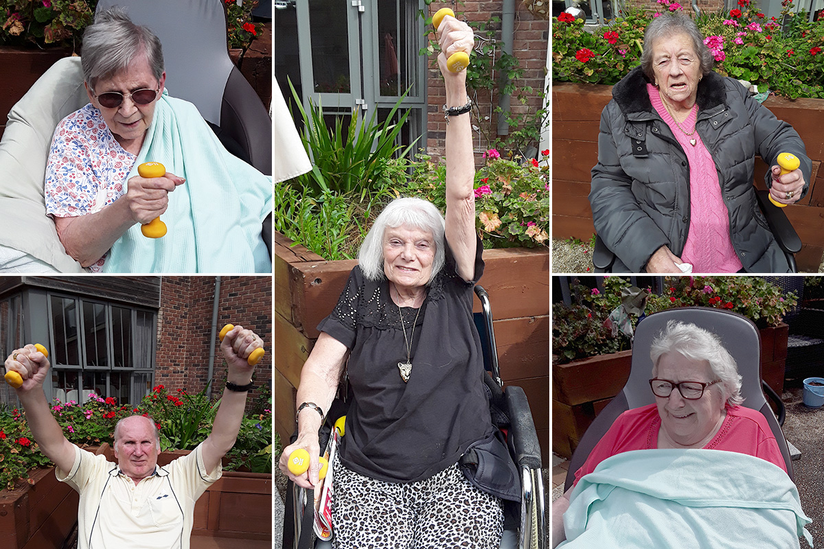 Gentle exercises at Hengist Field Care Home