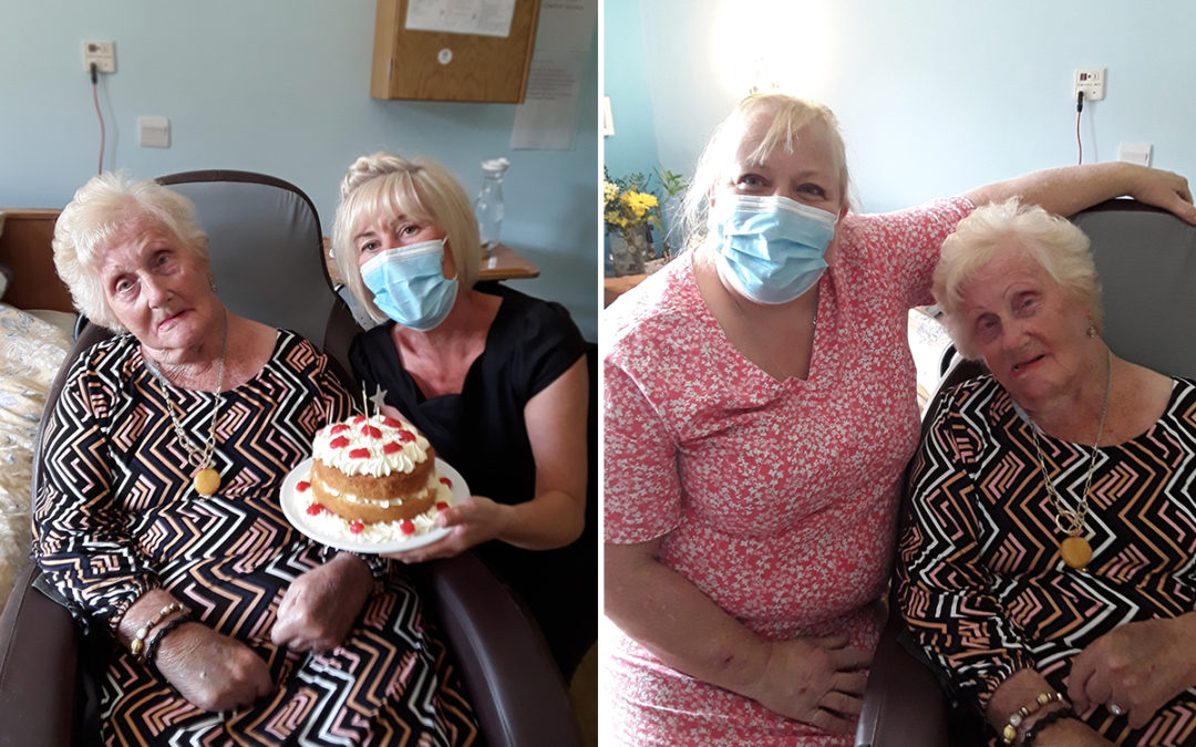 Birthday wishes for Peggy at Hengist Field Care Home