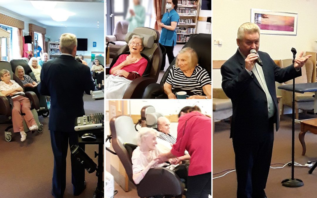 Hengist Field Care Home residents enjoy an afternoon with Peter Kneebone