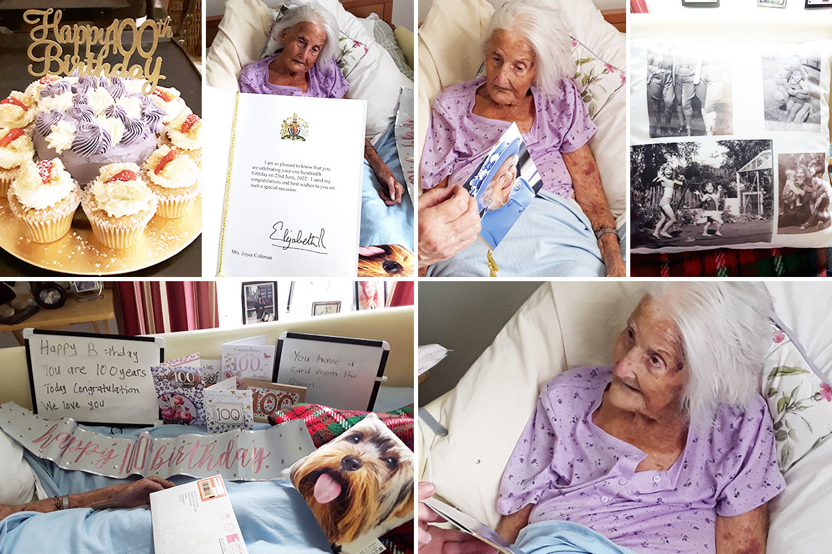 Happy 100th birthday to Joyce at Hengist Field Care Home