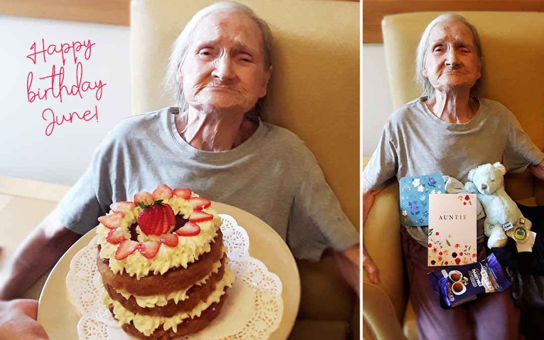 Happy birthday to June at Hengist Field Care Home