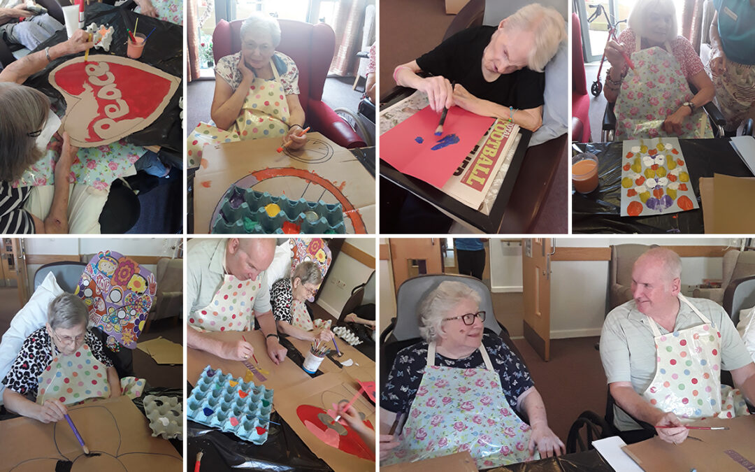 Arts and crafts festival preparations at Hengist Field Care Home