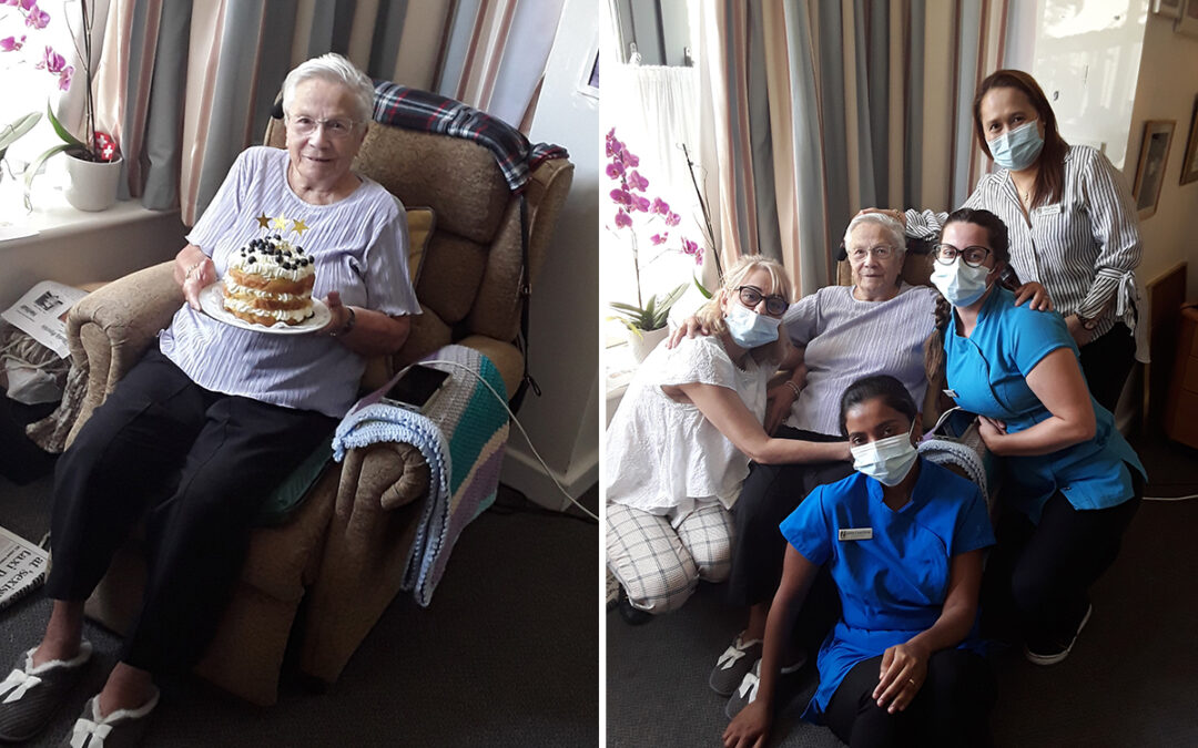 Happy birthday to Hildy at Hengist Field Care Home