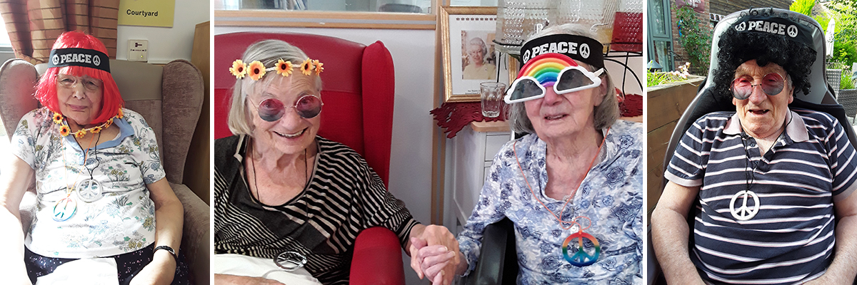 Hippy fancy dress at Hengist Field Care Home