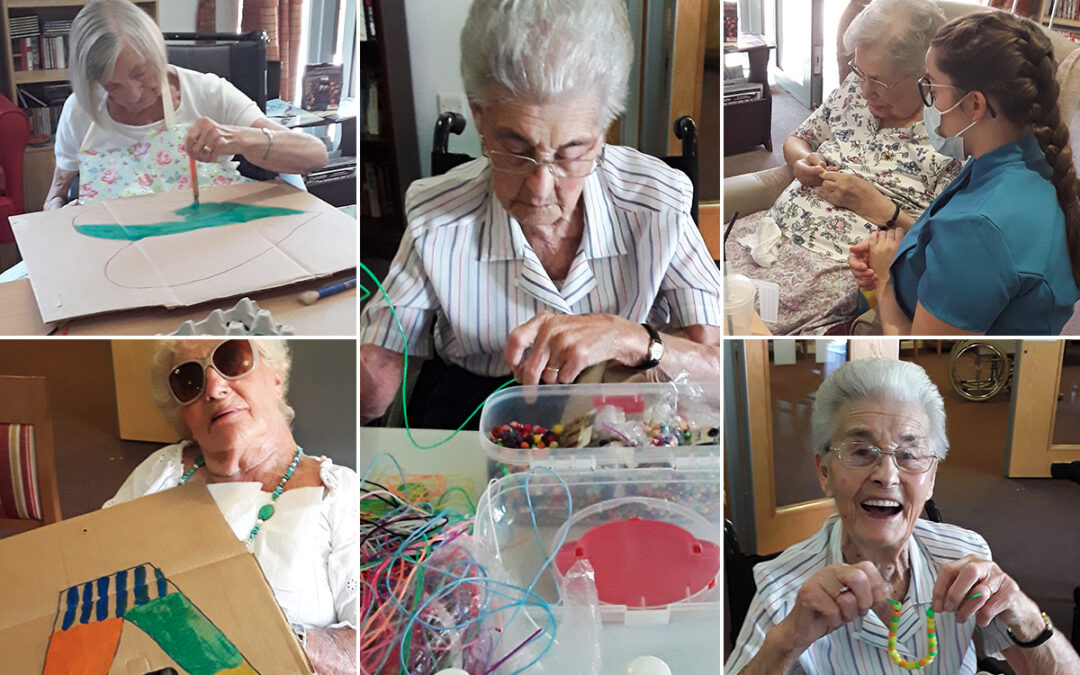 Woodstock event arts and crafts at Hengist Field Care Home