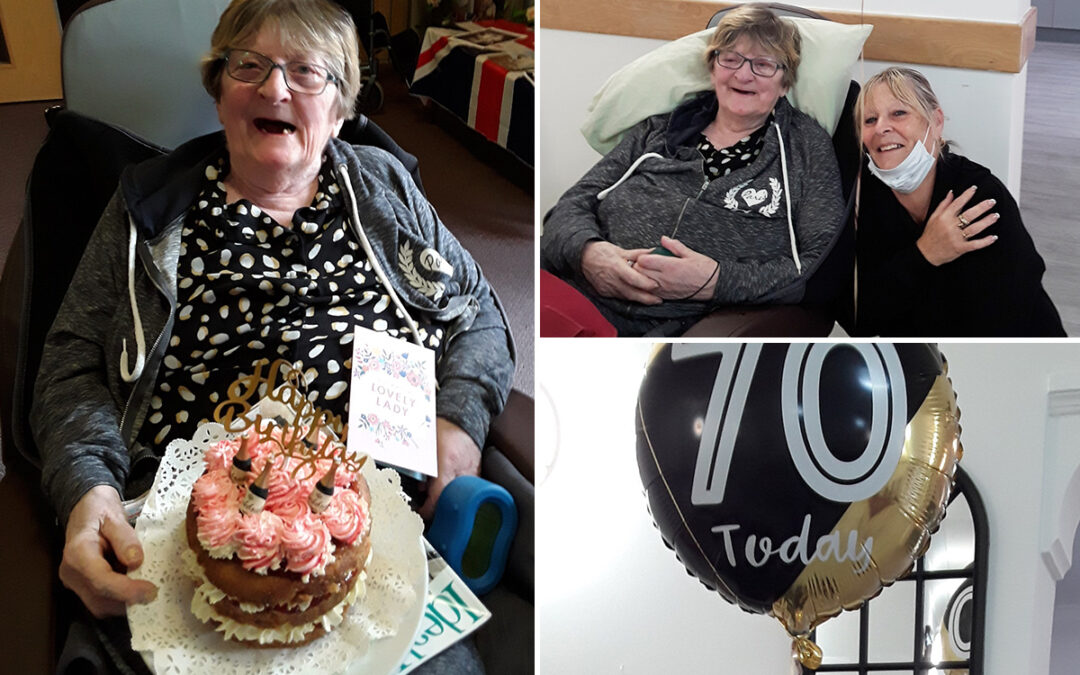 Jackie turns 70 at Hengist Field Care Home