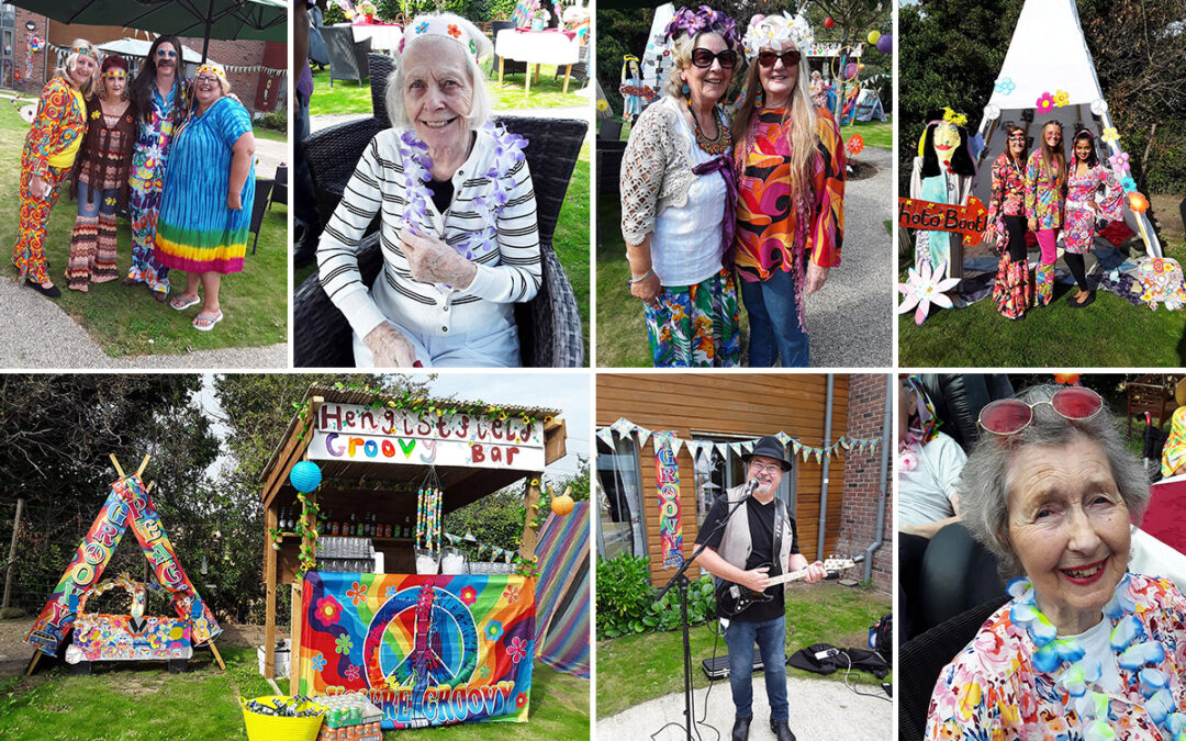 Peace and love at Hengist Field Care Home at Woodstock 1969 event